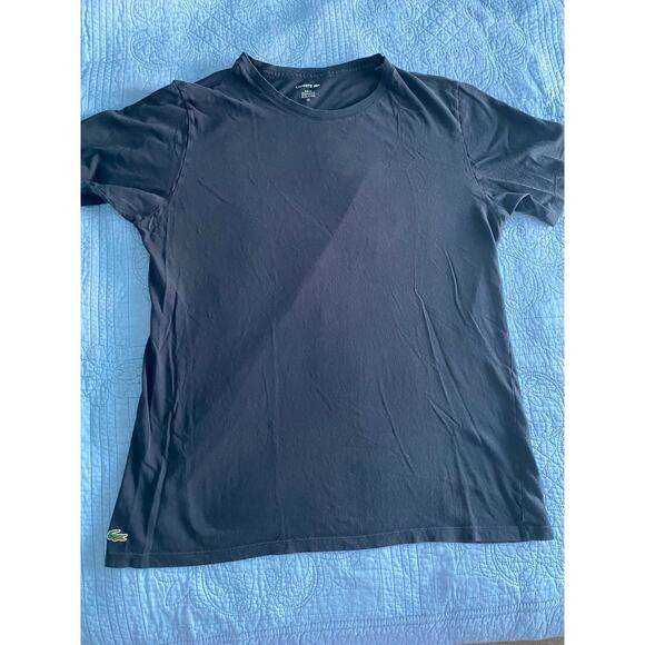 Mens Lacoste Under Shirt Slim Fit XL Black Pre Owned - Picture 1 of 5